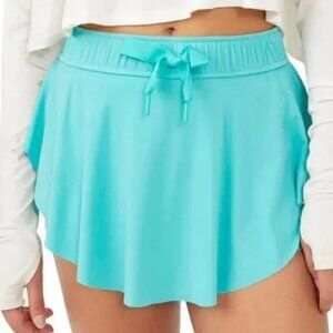 Free People Movement on Point Teal Skort Size Large Preppy Pockets Tennis Golf